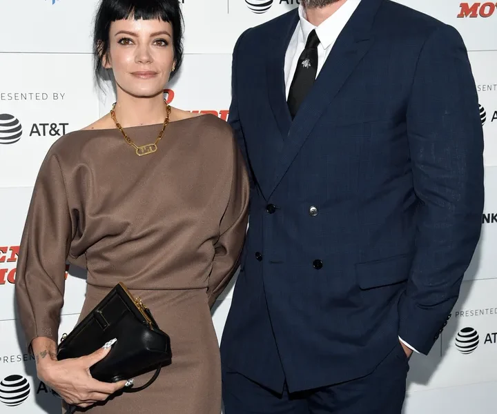 Lily Allen and David Harbour pictured together in 2021