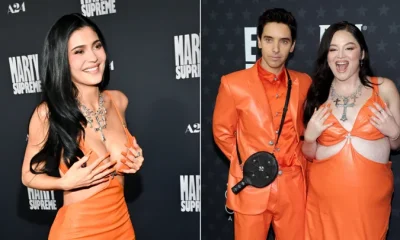 Kylie Jenner did the boob rest pose at "Marty Supreme" in December 2025. A few months later, comedian Meg Stalter put her own spin on it when she and her “Hacks’ co-star Paul W Down dressed up as the reality star and Timothée Chalamet at the Critics Choice Awards.