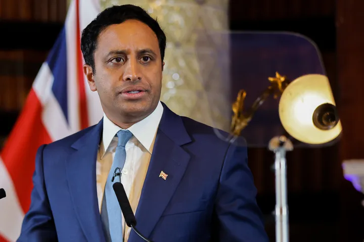 Zia Yusuf, Reform UK home affairs spokesperson attends a press conference setting out plans to remove foreign nationals from British prisons in a bid to ease overcrowding.