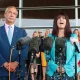 The new Welsh Reform UK Leader Helen Jenner speaks on the steps of the Sennedd beside Reform UK leader Nigel Farage, on September 21, 2026