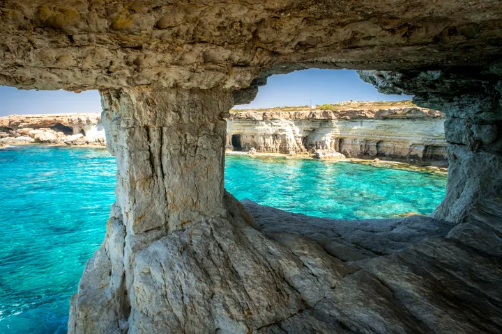 Sea caves in Cape Greko national park near Ayia Napa and Protaras.