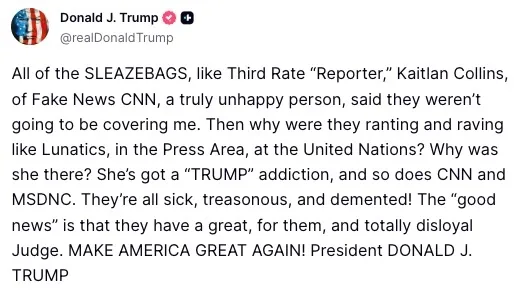 Donald Trump on Truth Social