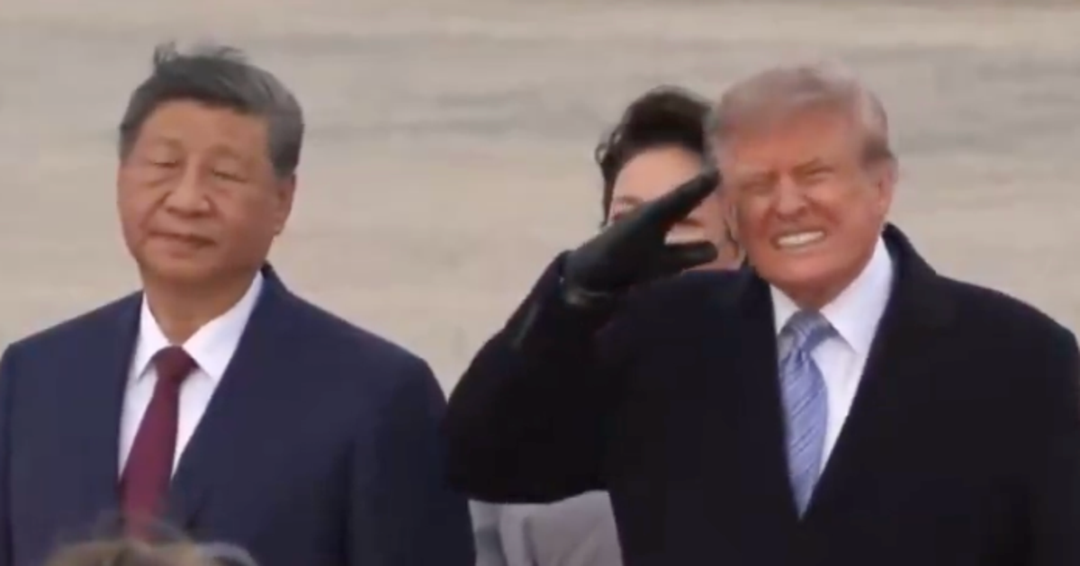 Trump Reacts To Military Jet Noise During China Visit