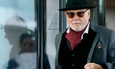 Gary Glitter – whose legal name is Paul Gadd – leaving court in 2015