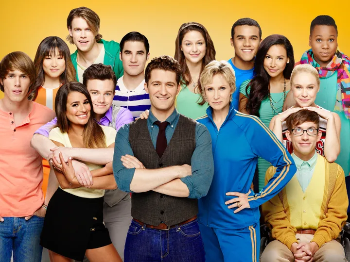 The cast of Glee pictured in 2013