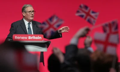 Keir Starmer gives his keynote speech at last year’s Labour Party conference in Liverpool.
