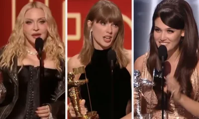Madonna, Taylor Swift and Sienna Spiro celebrating wins at the 2026 VMAs