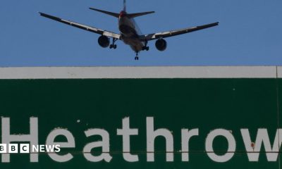 A passenger plane makes its landing approach to Heathrow Airport in London, UK on 9 September, 2026