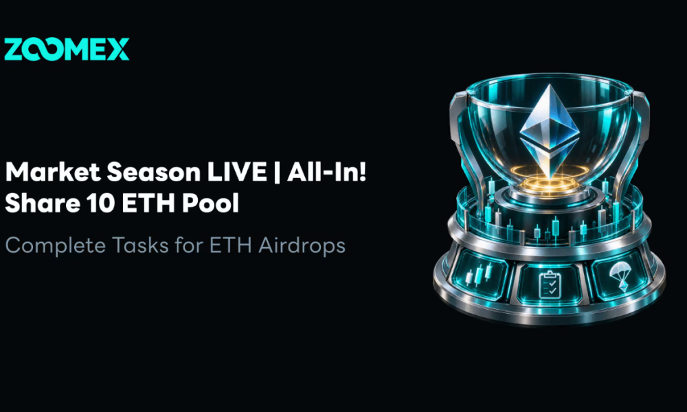 Zoomex Launches 10 ETH Airdrop, Allocating 7 ETH to Futures Trading Rewards
