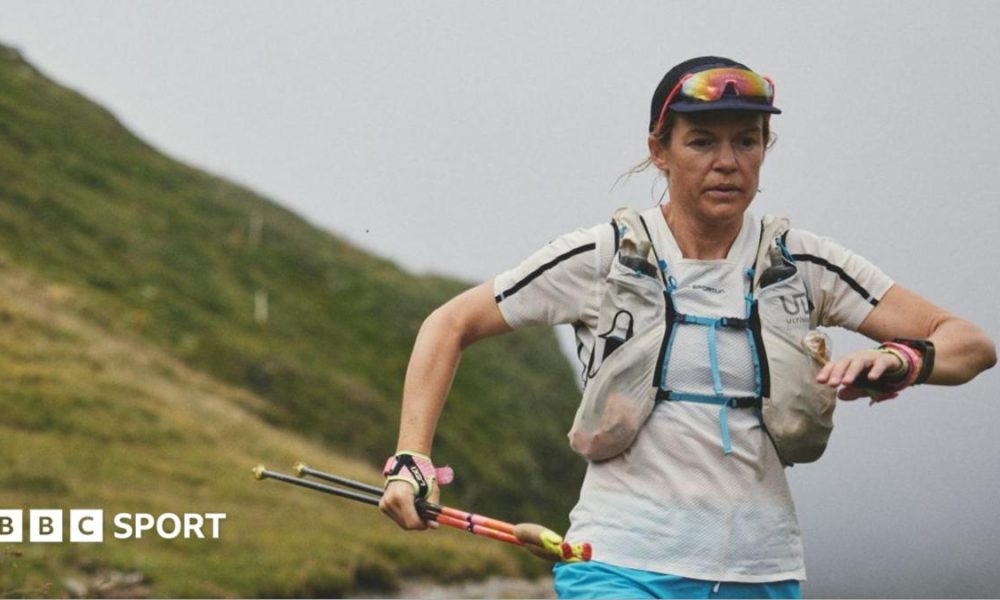 Sophie Woods wearing a head torch