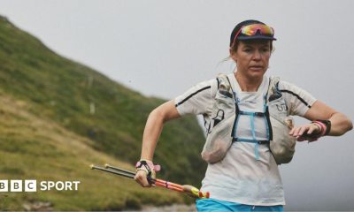 Sophie Woods wearing a head torch