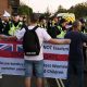 Protesters in Gosport, Hampshire