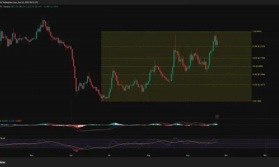 ADA/USDT rises to about $0.247, with positive MACD and RSI near 64; the recent high around $0.262 remains resistance.