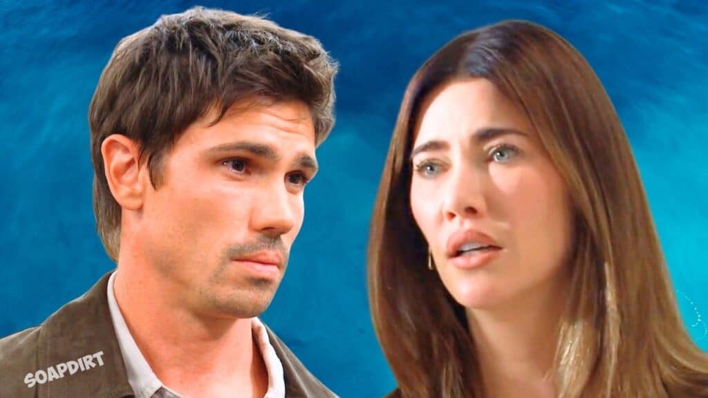 The Bold and the Beautiful: Steffy Forrester (Jacqueline MacInnes Wood) - Finn (Tanner Novlan)