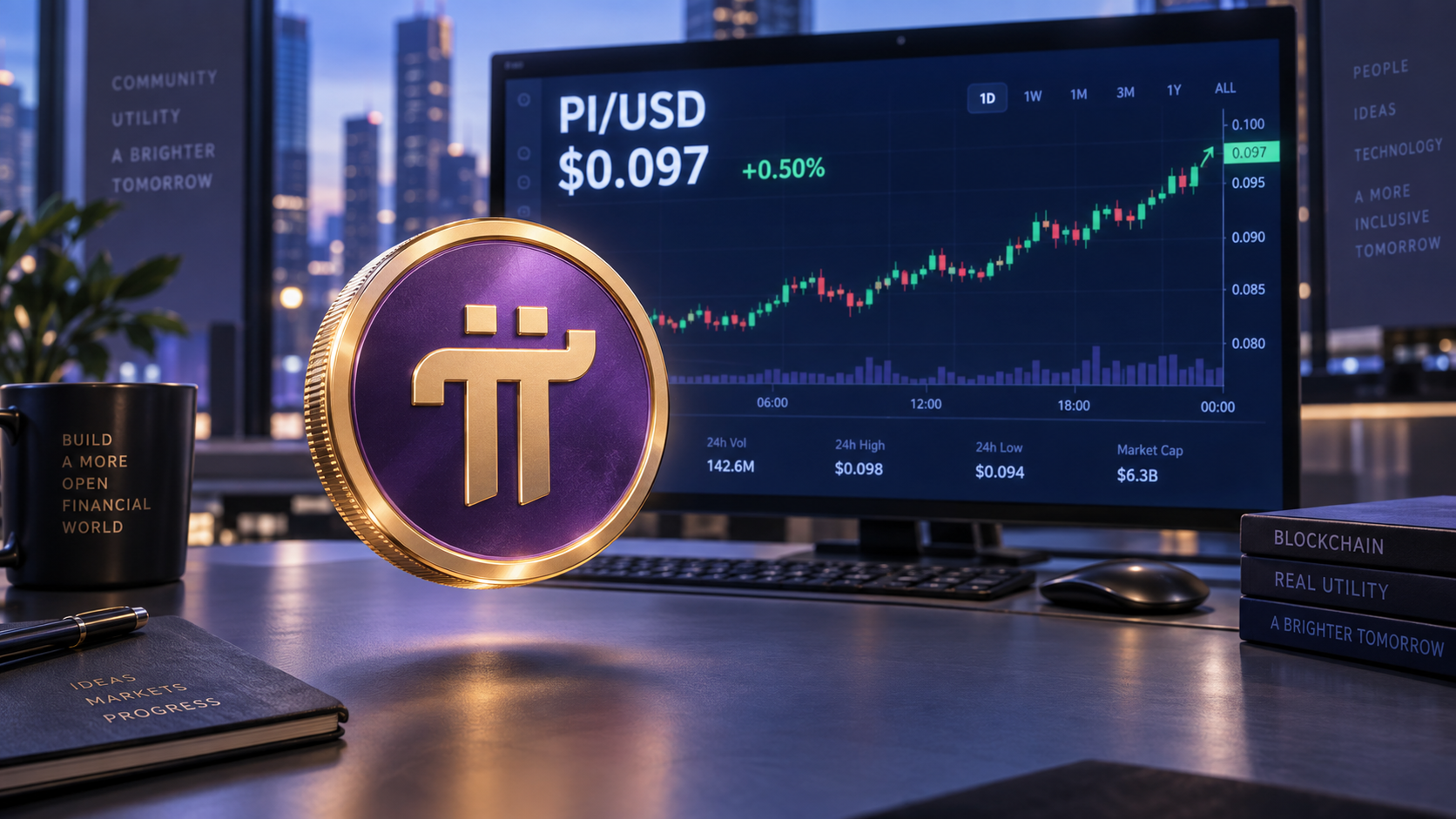 Pi Network extends recovery above $0.097 as ecosystem utility grows