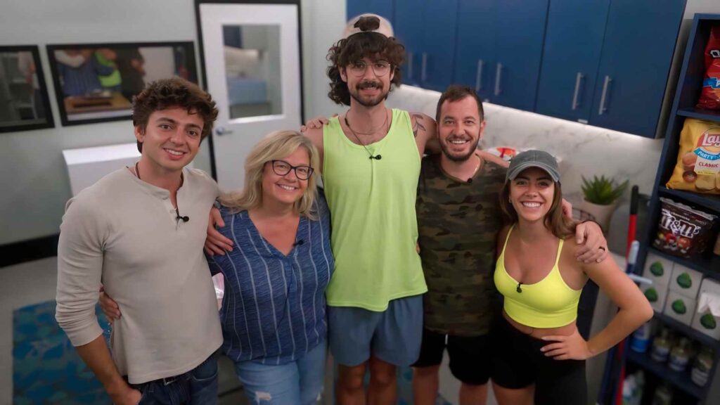 Big Brother 28: Drew Campbell, Angela Murray, Barrett Pfeiffer, Rick Devens and Dee Valladares