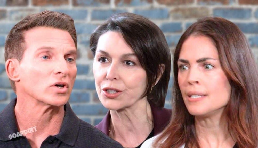 General Hospital: Britt Westbourne (Kelly Thiebaud) - Anna Devane (Finola Hughes) - Jason Morgan (Steve Burton)