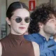 Selena Gomez and Benny Blanco step off the Orient Express upon their arrival at Santa Lucia railway station on August 30, 2026 in Venice, Italy.