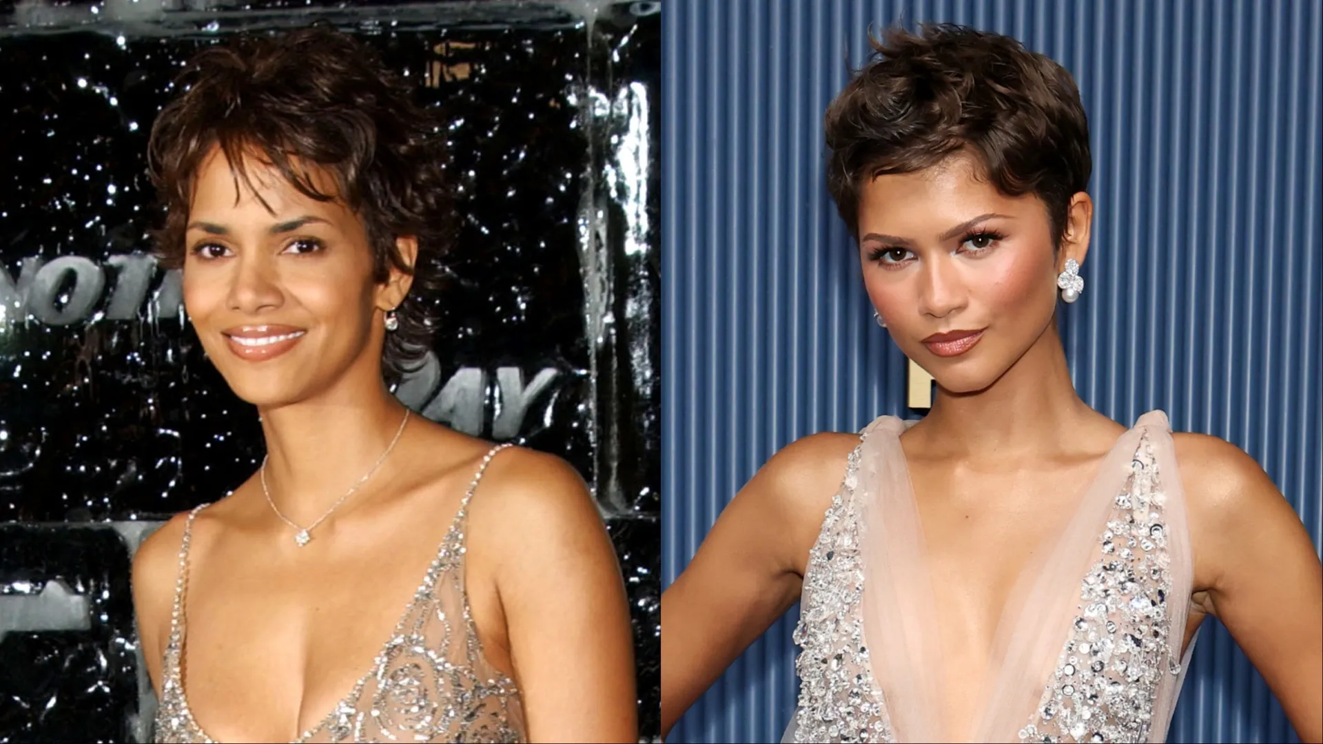 Halle Berry Zendaya pay homage 2026 Emmy Awards 'Die Another Day' premiere look 007 Law Roach