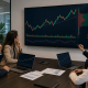 Investors checking trading chart in a meeting room