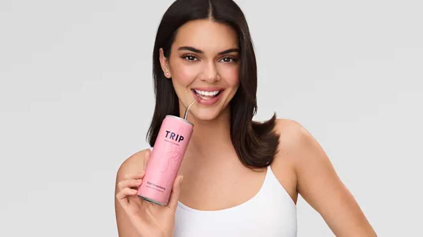 model backs CBD drinks brand