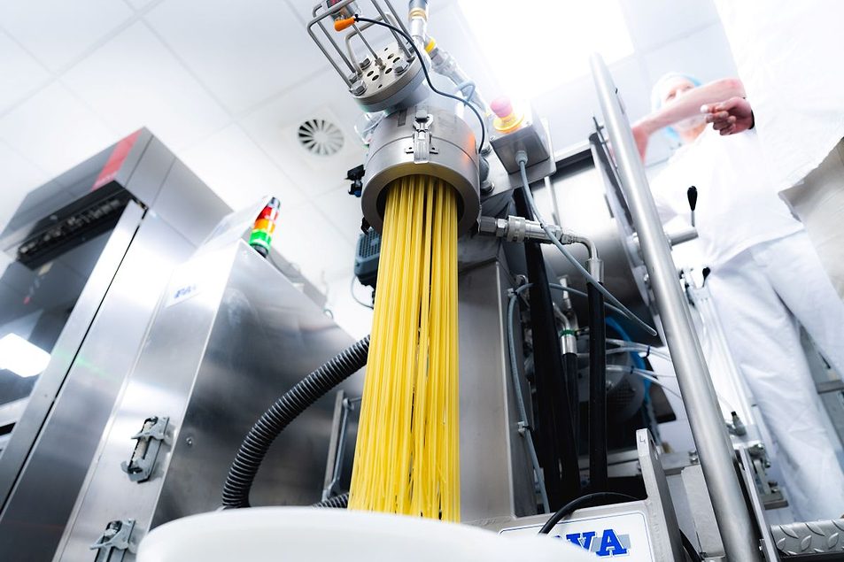 Increase protein levels in pasta with enzymes