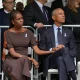 Michelle Obama Wore A Brown Ferragamo Leather Trim Jersey Maxi Dress At The 25th Anniversary Of September 11 Image 1789178918 2