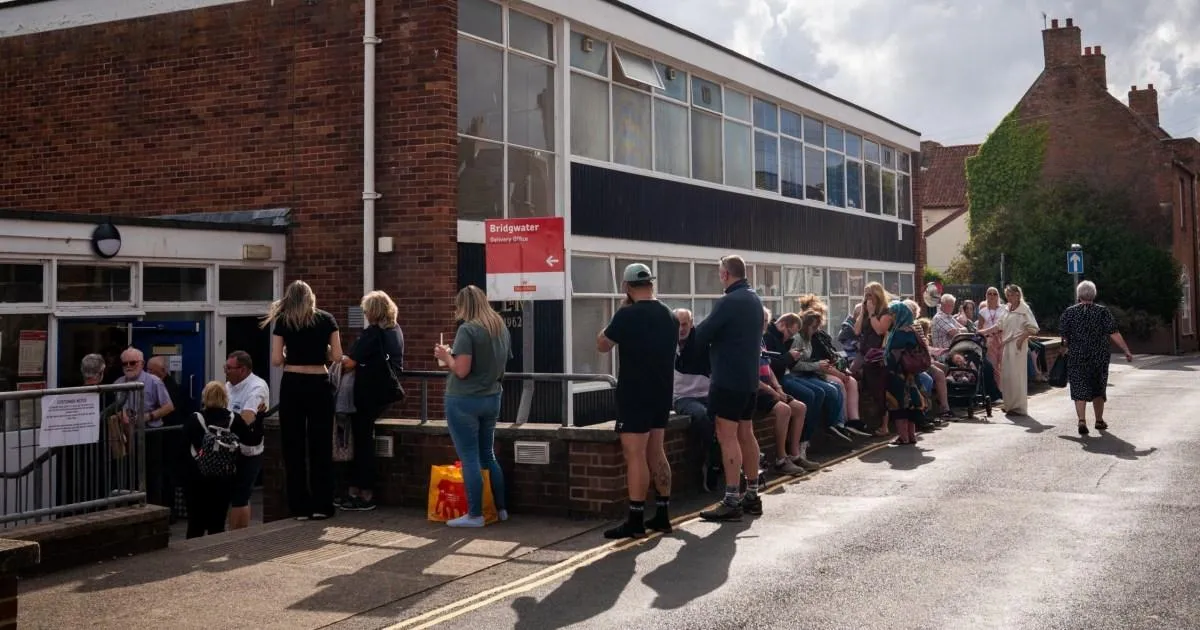 Locals forced to wait hours at Royal Mail depot after six weeks without post | News UK