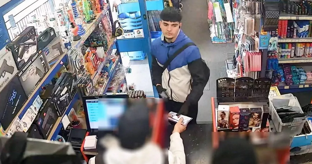 CCTV captures smiling killer buying knife in corner shop hours before murder
