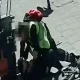 Police disguised as a delivery rider takes down knife suspect | News UK