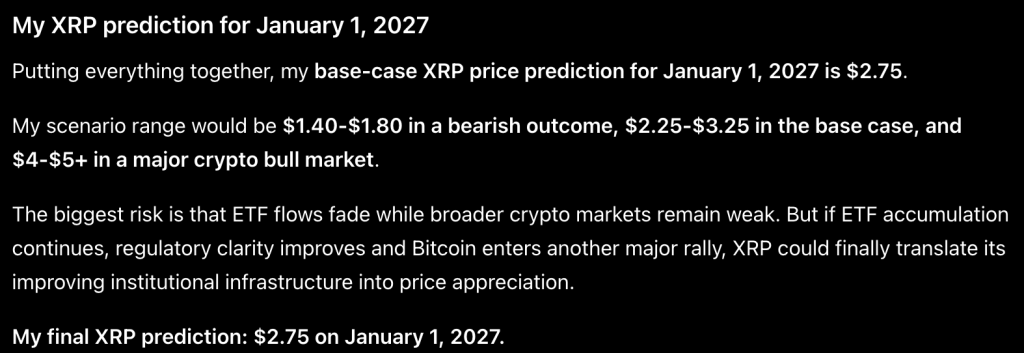 Google Gemini AI Predicts a +300% XRP Price Surge by 2027
