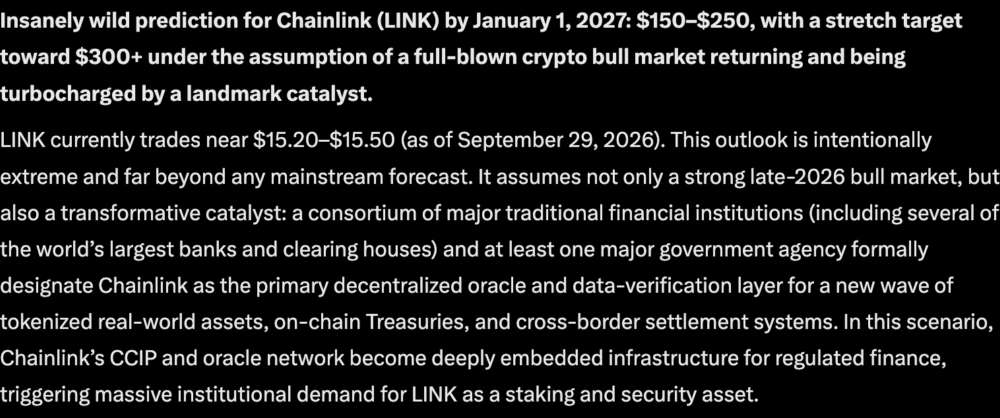 Mark Zuckerberg Meta AI Predicts Chainlink to $300 (LINK) if This Happens
