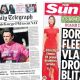 "No ice cream and compulsory lentils in school meal shake-up," reads the headline on the front page of the Daily Telegraph.