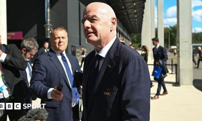 Gianni Infantino answers questions from journalists