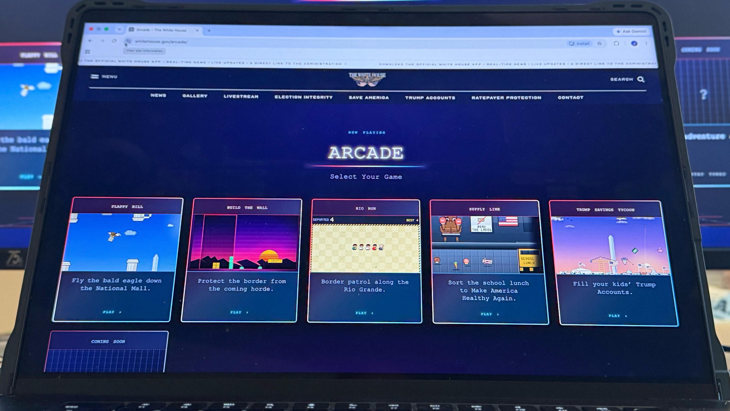 White House Promotes Trump Agenda in ‘Arcade’ Video Games