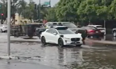 Video shows Waymo autonomous car blocking Phoenix traffic in flood