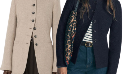 women wear stylish collarless split hem blazer in different ways