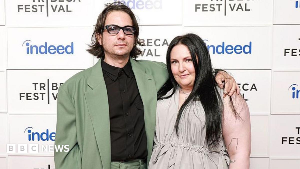 Luis Felber and Lena Dunham attend "Storytellers: Lena Dunham with Michelle Buteau" during the 2025 Tribeca Festival at Spring Studios on June 14, 2025 in New York City.