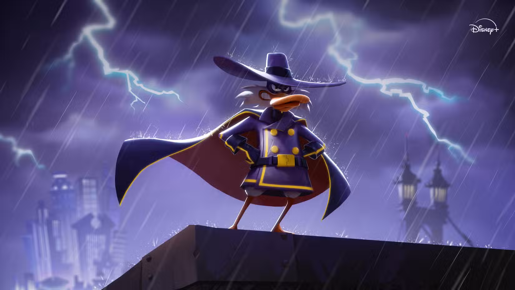 A teaser image for the new Darkwing Duck series.