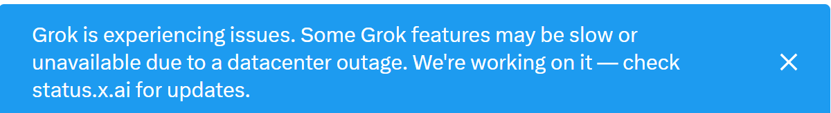 Grok Suffers Outage