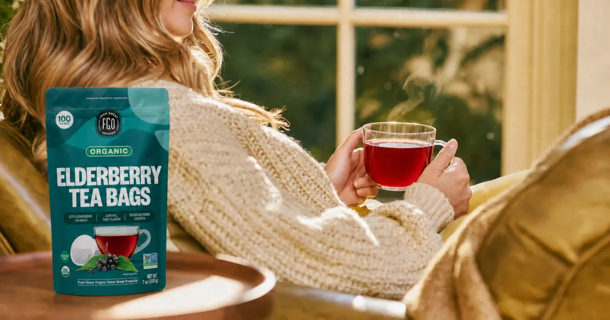 Shop From Great Origins Elderberry Tea To Support Your Immune System