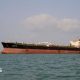 An oil tanker in the Strait of Hormuz