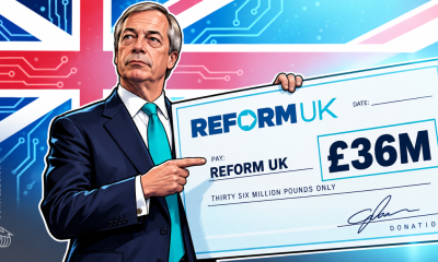 Farage’s Reform UK party receives record political donation