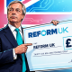 Farage’s Reform UK party receives record political donation