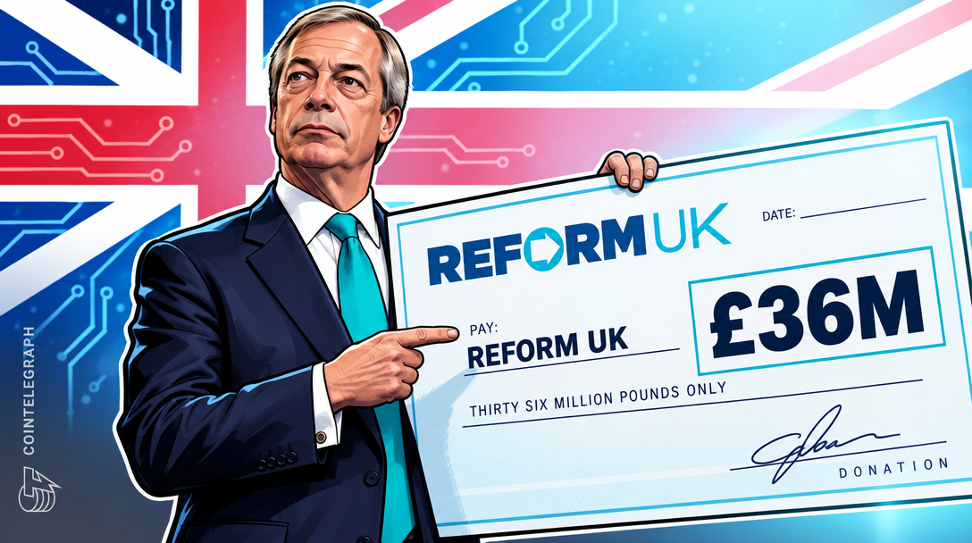 Farage’s Reform UK party receives record political donation
