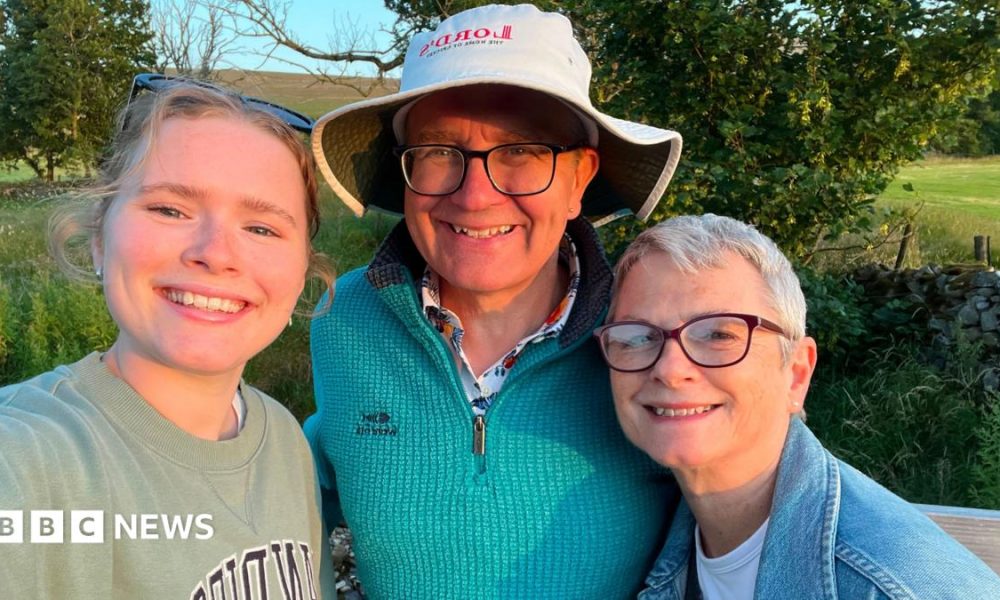 Sarah and Geoff Moorhouse with their daughter Poppy