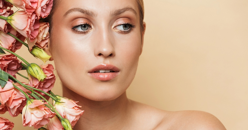 Flowers beauty makeup