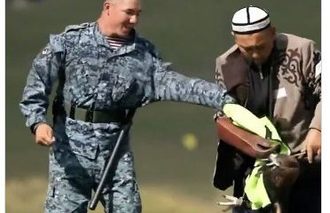 Golden Eagle Attacks Police Officer At World Nomad Games In