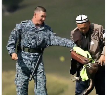 Golden Eagle Attacks Police Officer At World Nomad Games In