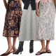 collage of 3 midi skirts